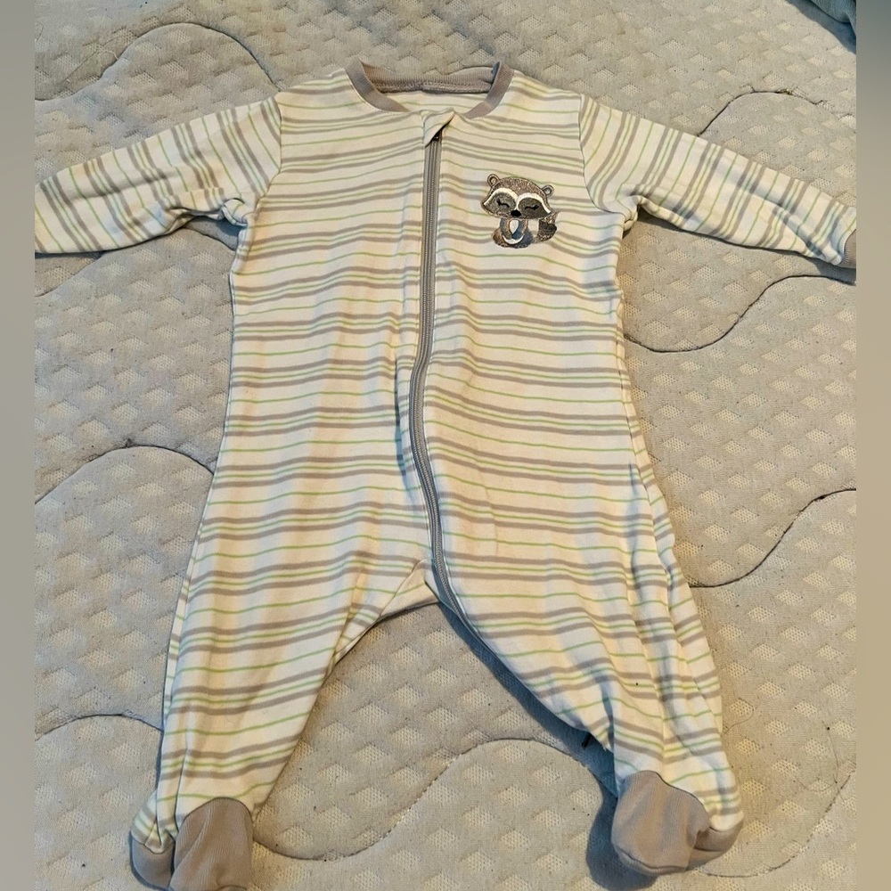 Tuffy Striped Kids One Piece sleepers size 3mths